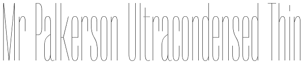 Mr Palkerson Ultracondensed Thin Font