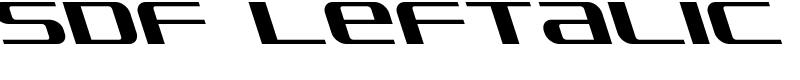 SDF Leftalic Font