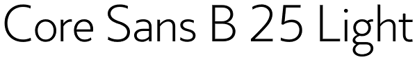 Core Sans B 25 Light Font