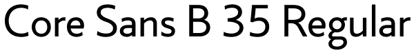 Core Sans B 35 Regular Font