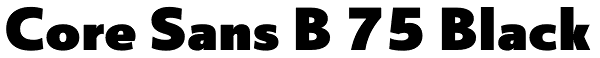 Core Sans B 75 Black Font