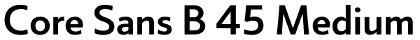 Core Sans B 45 Medium Font