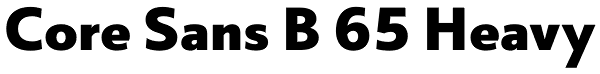 Core Sans B 65 Heavy Font