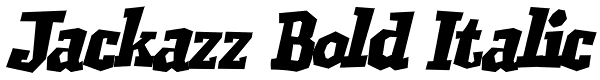 Jackazz Bold Italic Font