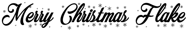 Merry Christmas Flake Font