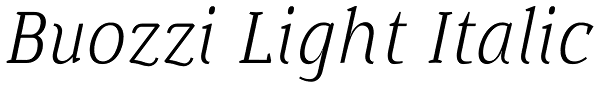 Buozzi Light Italic Font