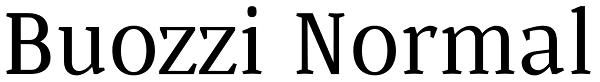 Buozzi Normal Font