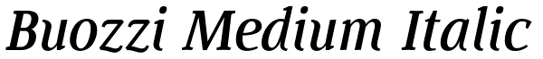 Buozzi Medium Italic Font