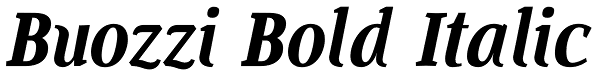 Buozzi Bold Italic Font