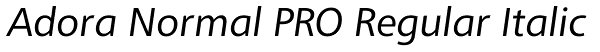 Adora Normal PRO Regular Italic Font