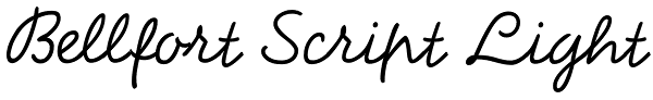 Bellfort Script Light Font