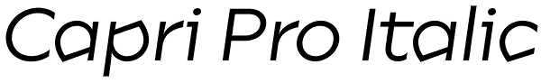 Capri Pro Italic Font