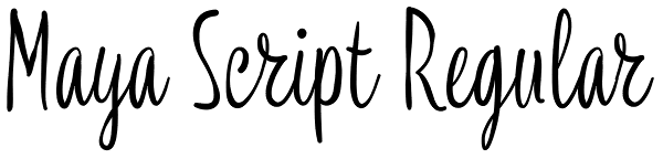 Maya Script Regular Font