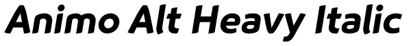 Animo Alt Heavy Italic Font