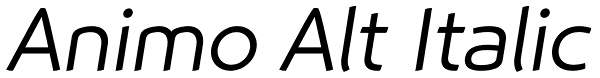 Animo Alt Italic Font