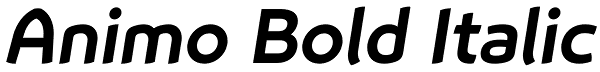 Animo Bold Italic Font