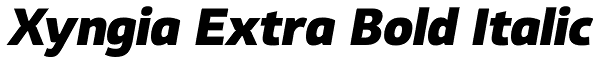 Xyngia Extra Bold Italic Font