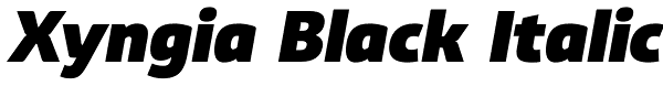 Xyngia Black Italic Font