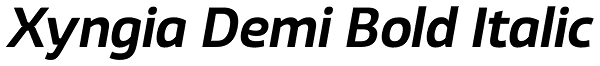 Xyngia Demi Bold Italic Font