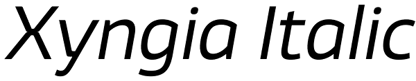 Xyngia Italic Font