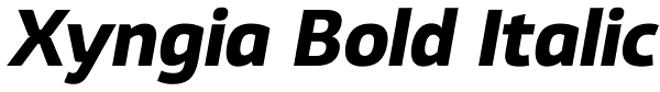 Xyngia Bold Italic Font