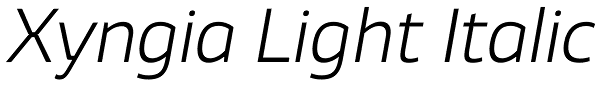 Xyngia Light Italic Font