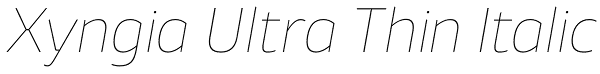 Xyngia Ultra Thin Italic Font