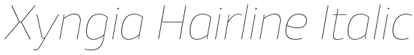 Xyngia Hairline Italic Font