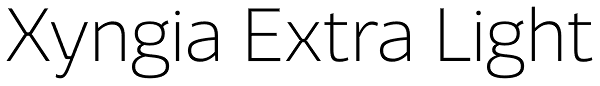 Xyngia Extra Light Font