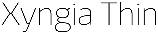 Xyngia Thin Font