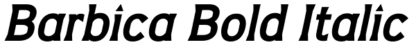 Barbica Bold Italic Font