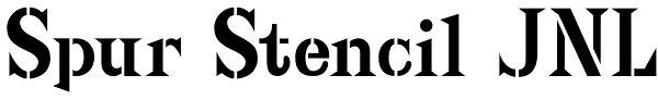 Spur Stencil JNL Font