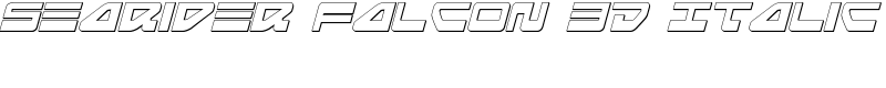 Searider Falcon 3D Italic Font