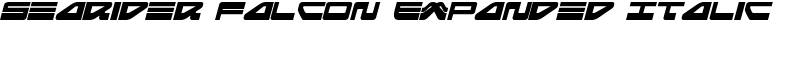 Searider Falcon Expanded Italic Font