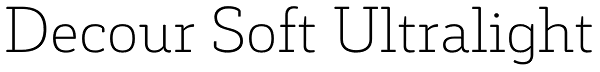 Decour Soft Ultralight Font