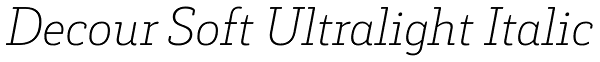 Decour Soft Ultralight Italic Font