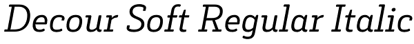 Decour Soft Regular Italic Font