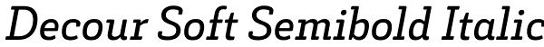 Decour Soft Semibold Italic Font