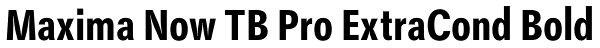 Maxima Now TB Pro ExtraCond Bold Font