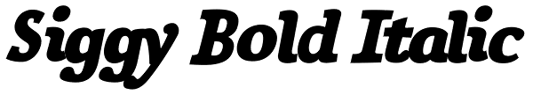 Siggy Bold Italic Font