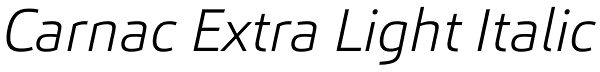 Carnac Extra Light Italic Font