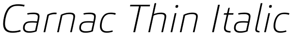 Carnac Thin Italic Font
