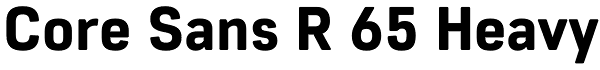 Core Sans R 65 Heavy Font