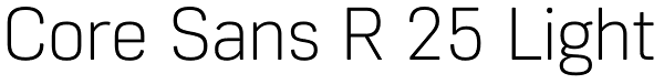 Core Sans R 25 Light Font