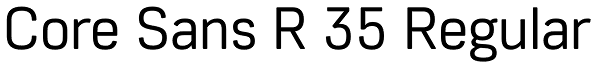 Core Sans R 35 Regular Font