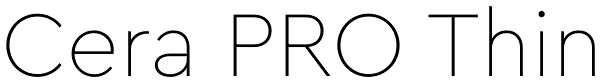 Cera PRO Thin Font