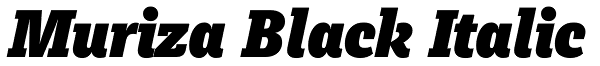 Muriza Black Italic Font