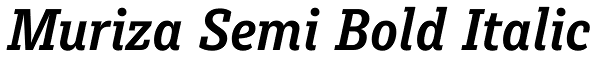 Muriza Semi Bold Italic Font