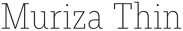 Muriza Thin Font