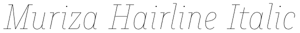 Muriza Hairline Italic Font